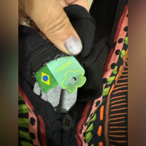 FARM RIO Black Cool Leopards Midi Dress - Picture 7 of 8